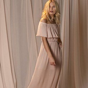 The Jetset Diaries Moana Maxi Dress in color Champagne, Size XS